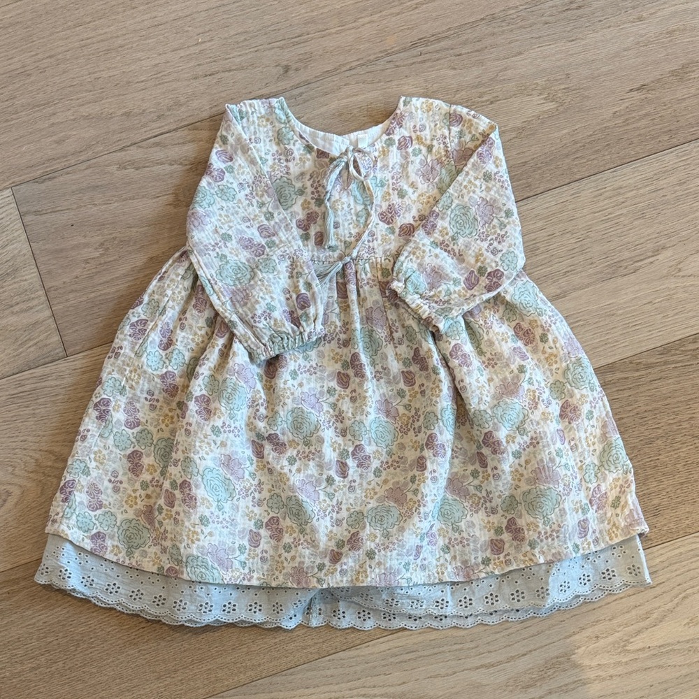 Wild Wawa NWOT Floral Long-Sleeve Layered Dress - Pastel Floral